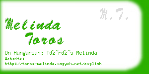 melinda toros business card